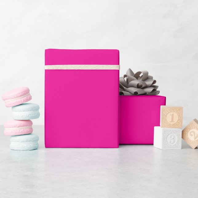 Cadeau Papier d'emballage rose vif (Baby Shower)