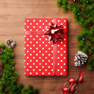 Cadeau papier d'emballage rouge motif