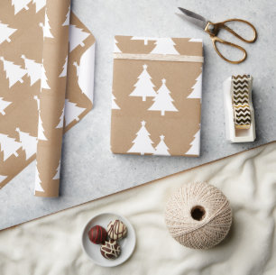 Cadeau Papier d'emballage Sapins de Noël