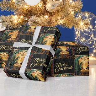 Cadeau Papier d'emballage Scène de la Nativité de Noël