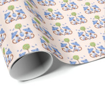 Papier d'emballage singe en chinoiserie