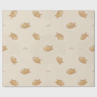 Cadeau Papier d'emballage Taiyaki & Seigaiha japonais