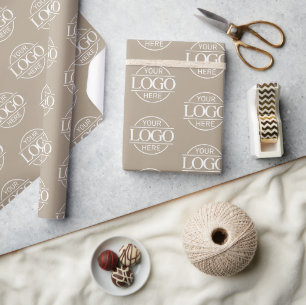 Cadeau Papier d'emballage taupe promotionnel personnalisé