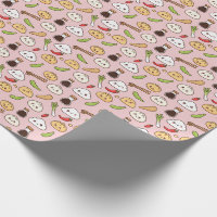 Papier d'emballage thème Nourriture Chinoise Kawai