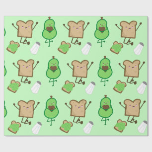 Cadeau Papier d'emballage Toast à l'avocat