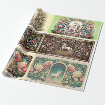 Papier d'emballage unique à licorne