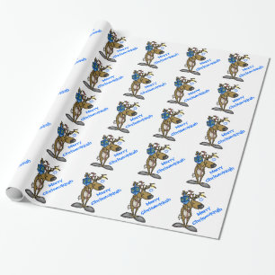 Cadeau Papier d'emballage Ver.2 de Chrismukkah de renne
