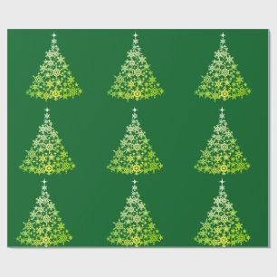 Cadeau Papier d'emballage vert sapin de Noël