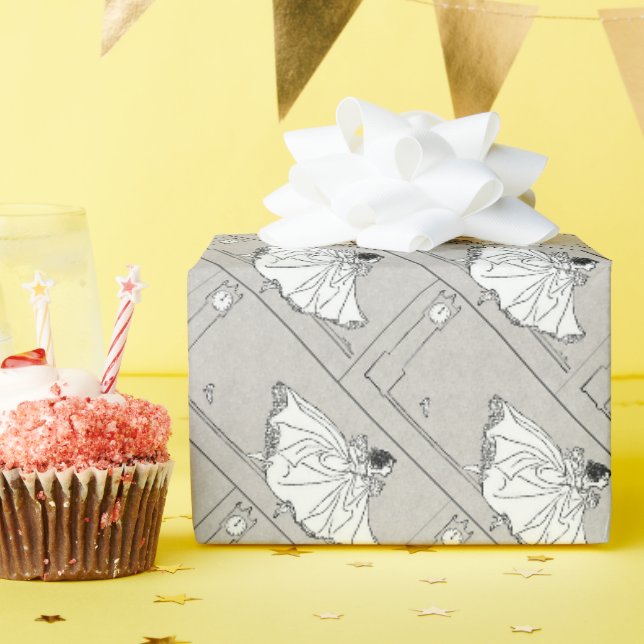 Cadeau Papier d'emballage vintage de Cendrillon de conte (Fête d'anniversaire)