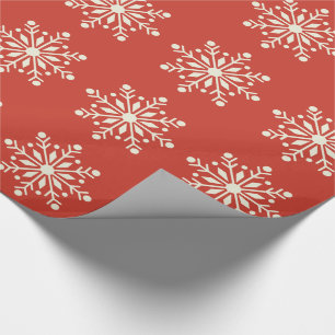 Cadeau Papier d'emballage vintage de flocon de neige