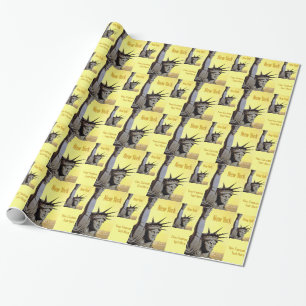 Cadeau Papier d'emballage Vintage voyage américain
