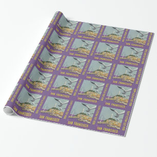 Cadeau Papier d'emballage Vintage voyage San Francisco US