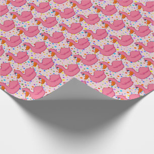 Cadeau Papier d'enlèvement de canard rose