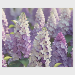 Cadeau Papier d'enlèvement de fleurs violettes