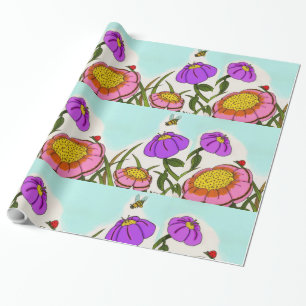 Cadeau Papier d'enlèvement des prés de fleurs