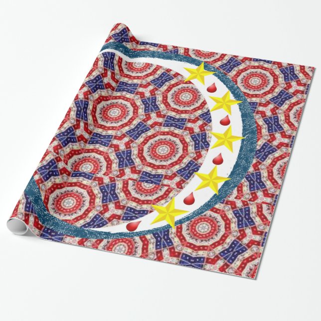 Cadeau Papier d'enrobage 4 juillet (Déroulé)