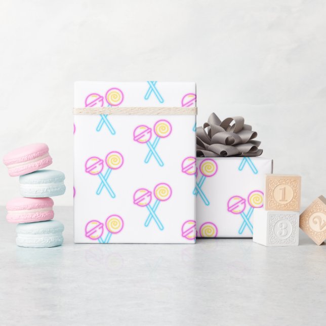 Cadeau Papier d'enrobage à néon (Baby Shower)