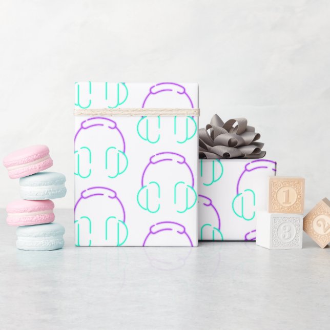 Cadeau Papier d'enrobage à néon (Baby Shower)