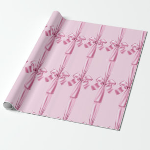 Cadeau Papier d'enrobage à ruban rose Faux Satin