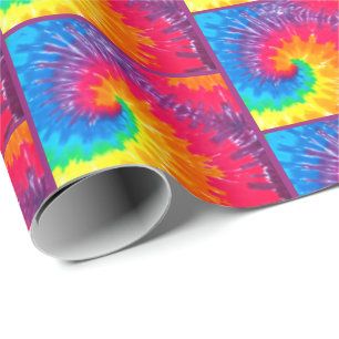 Cadeau Papier d'enrobage de carreaux de teinture psychédé