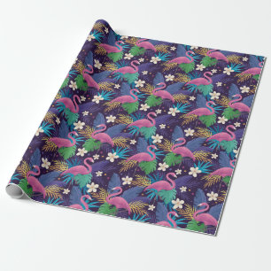Cadeau Papier d'enrobage de Flamant rose