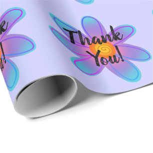 Cadeau Papier d'enrobage de Merci violet périphérique