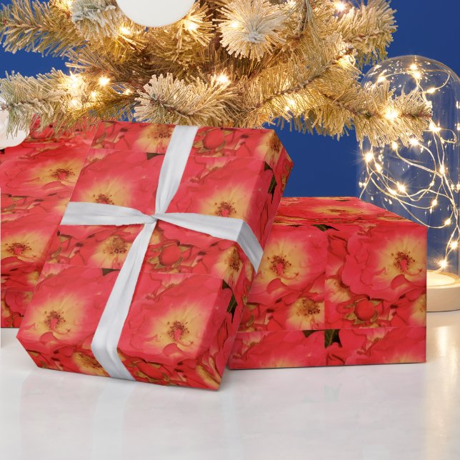 Cadeau Papier d'enrobage de roses rouges d'été (Vacances)