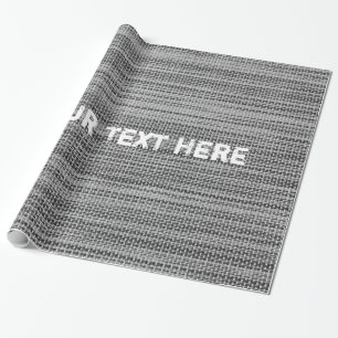 Cadeau Papier d'enrobage de tissu gris avec texte personn