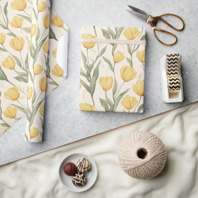 Cadeau Papier d'enrobage Feline Tulip Gras (Artisanat)