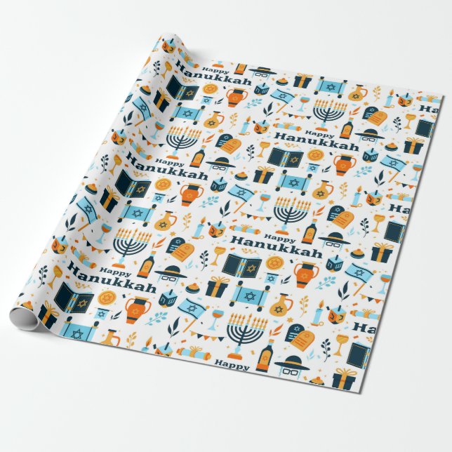 Cadeau Papier d'enrobage Hanoukka (Déroulé)