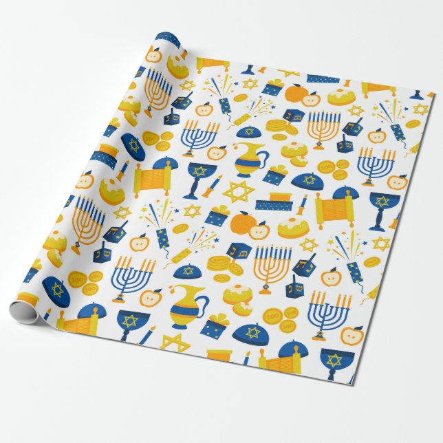 Cadeau Papier d'enrobage Hanoukka (Déroulé)