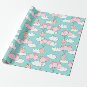 Cadeau Papier d'enrobage Motif Sloth