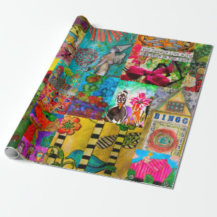 Cadeau Papier d'enrobage multimédia mixte Pop Art coloré