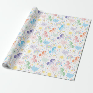 Cadeau Papier d'enrobage Personnalisé De Petites Unicorne