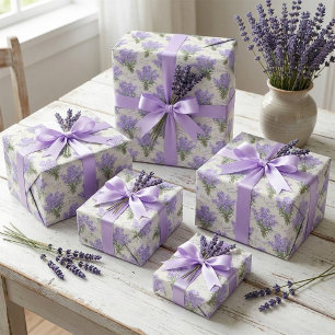 Cadeau Papier d'enrobage Provence Lavender Bunches