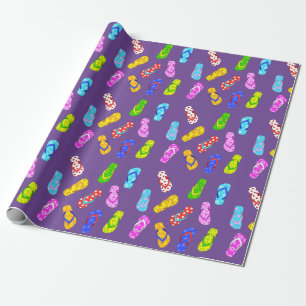 Cadeau Papier d'enrobage violet Motif à retournement