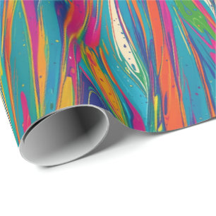 Cadeau Papier d'enveloppement à balayage vivid