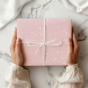 Cadeau Papier d'enveloppement à huile rose Blush Gold Sta