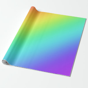 Cadeau Papier d'enveloppement à rayures brillantes arc-en