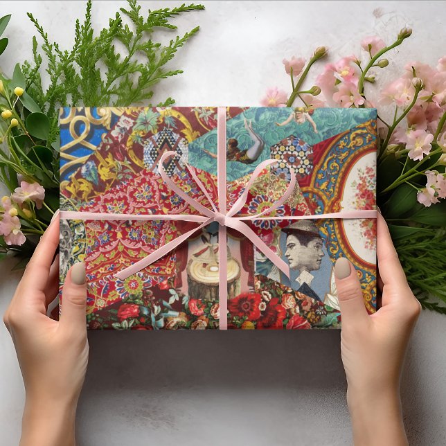 Cadeau Papier d'enveloppement antiquaire (Wrapped gift)