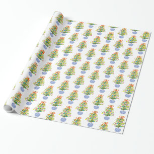 Cadeau Papier d'enveloppement : Arbres de Noël de la jarr