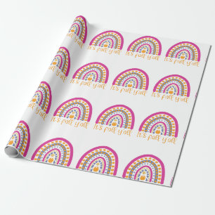 Cadeau Papier d'enveloppement arc-en-ciel Citrouille mign