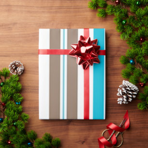 Cadeau Papier d'enveloppement blanc et bleu Buffalo