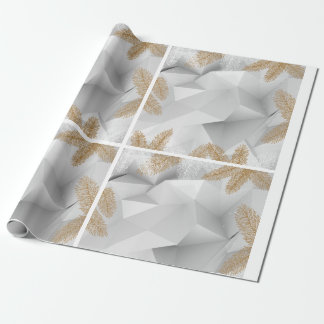 Cadeau Papier d'enveloppement blanc et doré