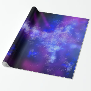 Cadeau Papier d'enveloppement bleu ciel de nuit