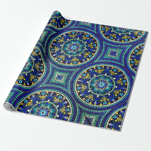 Cadeau Papier d'enveloppement bleu Talavera