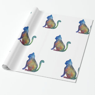 Cadeau Papier d'enveloppement brillant Star Cat, 30 po x 