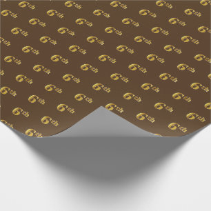 Cadeau Papier d'enveloppement Brown, Faux Gold 6e (Sixièm