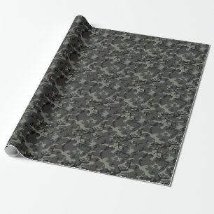 Cadeau Papier d'enveloppement camouflage gris