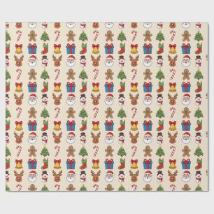 Cadeau Papier d'enveloppement classique de Noël
